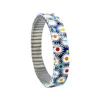 urband LONDON Edelstahlzugarmband FLOWERS GARDEN Bunte Blumen - 10 mm