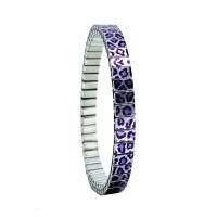 urband LONDON Edelstahlzugarmband SPOTS Lila Metallic - 6 mm