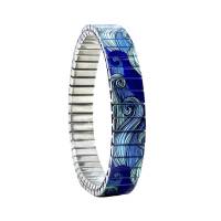 urband LONDON Edelstahlzugarmband WAVES Blau - 10 mm