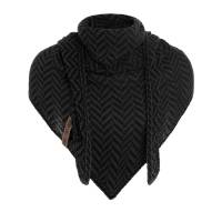 KNIT FACTORY Dreiecksschal VERA schwarz anthrazit