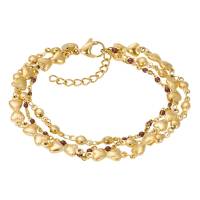 iXXXi Armband BOTSWANA brown Beads gold