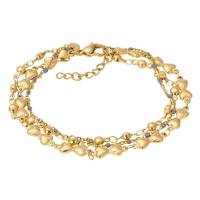iXXXi Armband BOTSWANA grey Beads gold