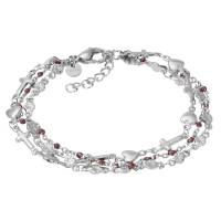 iXXXi Armband GHANA brown Beads silber