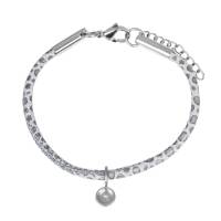 iXXXi Armband LEATHER TOP PART BASE silber
