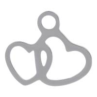 iXXXi Anhänger CHARM 2 HERZEN silber