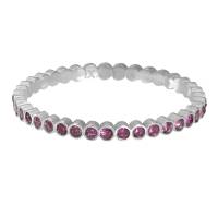 iXXXi Füllring SMALL CIRCLE STONE fuchsia silber - 2 mm