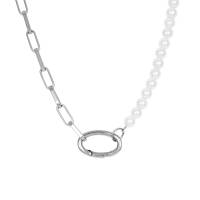 iXXXi Halskette SQUARE CHAIN PEARL silber