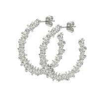 iXXXi Ohrstecker Creolen CRUMBLE silber