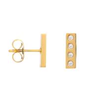iXXXi Ohrstecker DESIGN RECTANGLE gold
