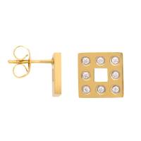 iXXXi Ohrstecker DESIGN SQUARE gold