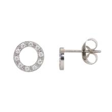 iXXXi Ohrstecker CIRCLE STONE silber - 10 mm