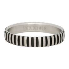 iXXXi Füllring PIANO silber matt / schwarz - 4 mm