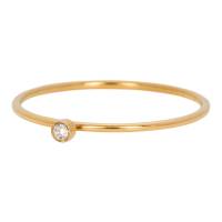 iXXXi Füllring ZIRKONIA 1 KRISTALL WEIß gold - 1 mm