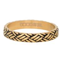 iXXXi Füllring LOVE KNOT gold / schwarz - 4 mm