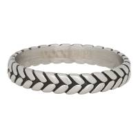iXXXi Füllring LEAF KNOT silber / schwarz - 4 mm