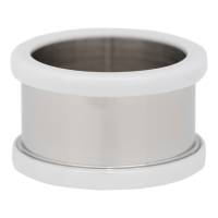 iXXXi BASISRING silber KERAMIK WEIß - 10 mm