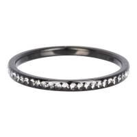 iXXXi Füllring ZIRKONIA KRISTALL schwarz weiß - 2 mm