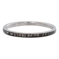 iXXXi Füllring ZIRKONIA KRISTALL silber schwarz - 2 mm