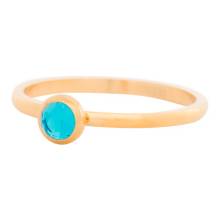 iXXXi Füllring 1 Kristall blau Ø 6 mm gold - 2 mm