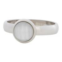 iXXXi Füllring 1 KATZENAUGE weiß Ø 10 mm silber - 4 mm