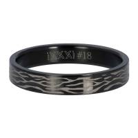 iXXXi Füllring BLACK ZEBRA schwarz - 4 mm