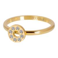 iXXXi Füllring FLAT CIRCLES CRYSTAL STONE gold - 2 mm