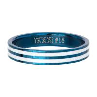iXXXi Füllring DOUBLE LINE WHITE blau - 4 mm