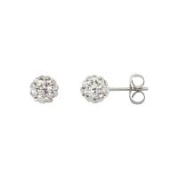 iXXXi Ohrstecker KRISTALLBALL KRISTALL silber Ø 4 mm