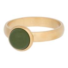 iXXXi Füllring 1 STEIN MATT oliv Ø 10 mm gold matt - 4 mm