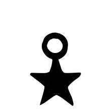 iXXXi Anhänger CHARM STERN KLEIN geschlossen schwarz